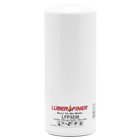 Luber-Finer Oil Filter, Od, 4.28 109Mm, Height, 10.31 262Mm, Id, 1-1/8-16 Thd LFP3236